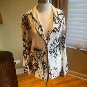 Allsaints Black and White Pattern Blouse